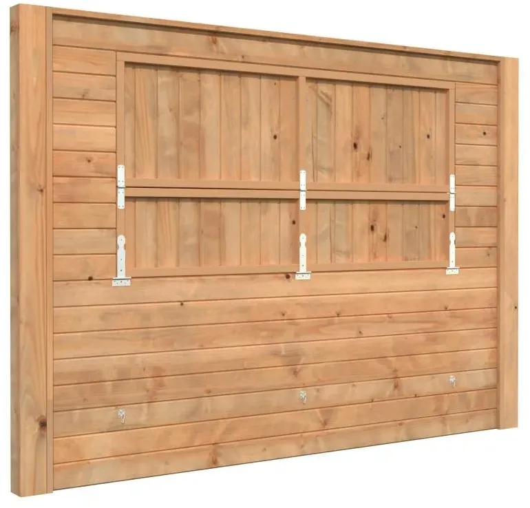 Palmako geschlossene Wand mit Kiosk-Klappe (Bianca) hellbraun tauchgrundiert