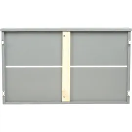 Beliani Bettschublade 2er Set Kiefernholz Grau