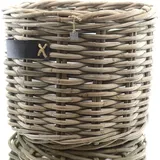 Van der Leeden Rattan Übertopf Ø 50 x 45 cm Grau