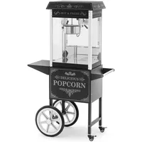 Royal Catering Popcornmaschine mit Wagen Retro-Design Fun Kitchen, schwarz