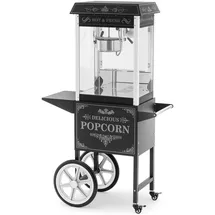Royal Catering Popcornmaschine mit Wagen Retro-Design Fun Kitchen, schwarz