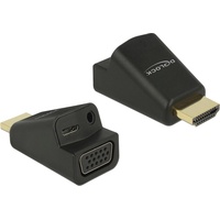 DeLock 65895 HDMI VGA - 3.5 mm Audio Schwarz