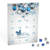 Merry Christmas Mode-Schmuck Adventskalender Halskette Armband 22 Perlenanhänger