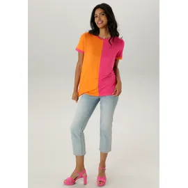 Aniston SELECTED T-Shirt in pink-orange | Gr.: 48