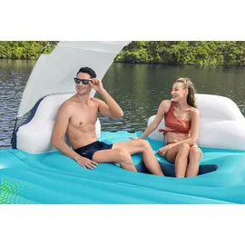 BESTWAY Badeinsel Hydro Force Sonnenlounge 5 Personen aufblasbar Poolinsel