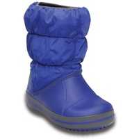 Crocs Winter Puff Boot Kids, Unisex - Kinder Schneestiefel, Blau (Cerulean Blue/Light Grey), 24/25 EU