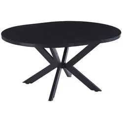HOME DELUXE Ausziehbarer Esstisch Rund AVENTURA inkl. Sternfuß - 120 x 120 cm - versch. Farben - Dark Oak