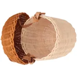 Wand-Hängekorb, eichelförmige Tasche, Eichelkorb, handgefertigter Weiden-Aufbewahrungskorb mit Deckel, Kinder-Rattan-Aufbewahrungskorb-Tasche (Large Handbag)