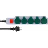 REV Steckdosenleiste 5-fach mit Schalter, IP44, ideal für Garten & Terrasse, 1,5m, 3500W, grau