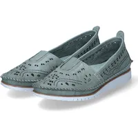 Andrea Conti Slipper Leder Lochmuster Folk Boho 1885909, Größe:40