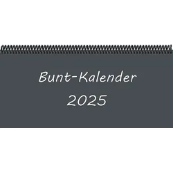 XL-Tischkalender, Bunt-Kalender anthrazit , 13,5 x 29,7 cm, quer