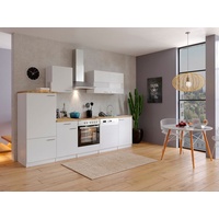 Respekta Küche Küchenzeile Küchenblock Leerblock Einbauküche 280 cm weiss