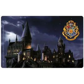 UNITED LABELS Brotdose mit Trennwand - Hogwarts, in Schwarz, Kunststoff, Rechteckig, 17.5x6.9x12.8 cm, Küchenzubehör, Vorratsbehälter, Brotdosen