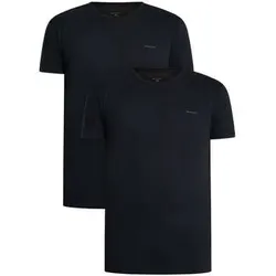 Gant  Pyjamas/ Nachthemden 2er-Pack Lounge-T-Shirts mit Rundhalsausschnitt  in Schwarz, EU XXL
