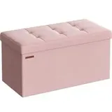 Sitzhocker mit Stauraum 38 x 76 x 38 cm pastellrosa