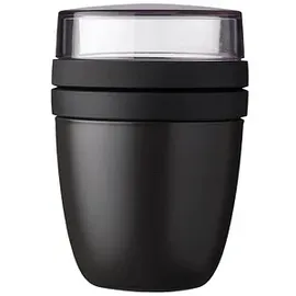 Mepal Lunchpot Ellipse schwarz 10,7 x 15,1 x 10,7 cm 0,5 l + 0,2 l