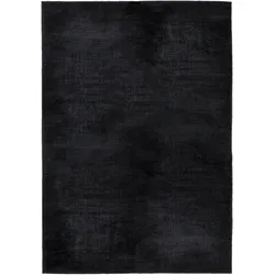 Teppich TOM TAILOR HOME "Shine uni", schwarz, B:85cm H:8mm L:155cm, Viskose, Teppiche, Handweb Teppich, 100% Viskose, handgewebt, mit elegantem Schimmer