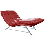 W.Schillig Relaxliege daily dreams Longlife Xtra-Leder 95 x 91 x 170 cm rot mit Kissen