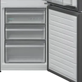 Sharp Kühl-Gefrierkombination SJ-FBB05DTXLD-EU/Breite 54 cm/Kühlteil 204 L/Gefrierteil 84 L/NanoFrost-Technologie/AdaptiFresh-Schubfach/Inox Look