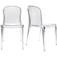 2 Design-Stühle THALYSSE Polycarbonat Transparent