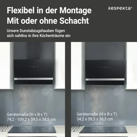 Respekta CH 24060 SAM Kopffreihaube 60 cm schwarz