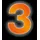 CONACORD Hausnummernleuchte 3 Orange