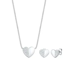 Elli Herz Liebe Kristalle 925 Silber Playful silberfarben Damen 