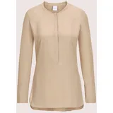 Madeleine Hemdbluse mit kragenlosem Design cappuccino 34