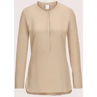 Madeleine Hemdbluse mit kragenlosem Design cappuccino 34
