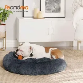 Songmics Hundebett Donut 80 cm grau