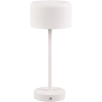 TRIO LED-Akku-Tischleuchte Jeff, Weiß matt, Höhe 30 cm, Metall
