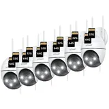 ieGeek Überwachungskamera 2K Überwachungskamera Aussen Kamera Überwachung Aussen Wlan IP (Aussen, AuBenbereich, außen, utdoor Kabel Außenkamera WiFi PTZ Outdoor Camera Dome Aussen kamera, 6-tlg., Videoüberwachung Kamera mit Farbige Nachtsicht Bewegungserkennung, 24/7 Aufnahme,& Ton und Lichtalarm)