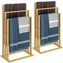 CASARIA CASARIA® 2er Set Handtuchhalter Bambus Handtuchständer Freistehend