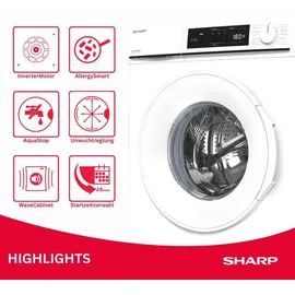 Sharp ES-NFA014 Waschmaschine (10 kg, 1400 U/min)