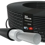 MAS Premium Solarkabel H1Z2Z2-K 4, 6, 10 mm2 5-200m Solarleitung TÜV-2 Halogenfrei doppelt isoliert Frei bewegliche oder feste Verlegung in Photovoltaikanlagen (H1Z2Z2-K 6, Schwarz, 200m)