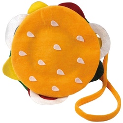 Metamorph Kostüm Hamburger Kostümtasche, Lustige Stofftasche im Design eines Burgers orange