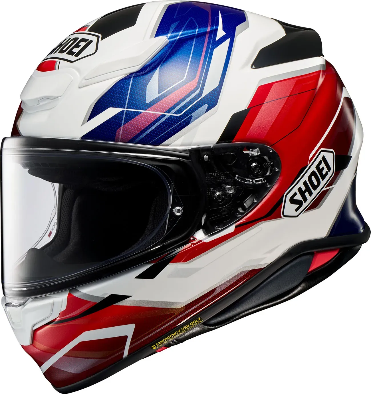 Shoei NXR2 Capriccio, Integralhelm - Weiß/Schwarz/Blau/Rot - L