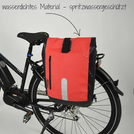 Fischer Gepäckträgertasche rot/schwarz