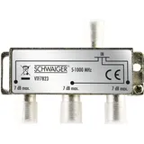 Schwaiger VTF7823 531 3-fach 1x F Buchse auf 3x F Buchse, Dämpfung max. 7dB