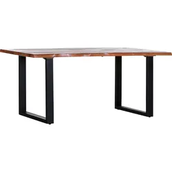 Esstisch GUTMANN FACTORY "Clint", beige (natur, schwarz, natur), B:180cm H:76cm T:90cm, Tische