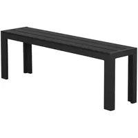 VCM ebuy24 Gartenbank, 132 cm schwarz/schwarz.