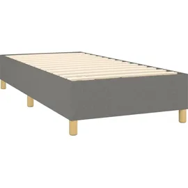 vidaXL Boxspringbett 90 x 200 cm Dunkelgrau