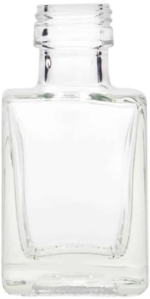 50 ml Bottiglia di vetro 'Cube', quadrata, imboccatura: PP 24
