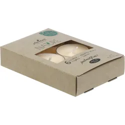 Steinhart Kerzen Teelichter "Nature" Creme 6er-Pack