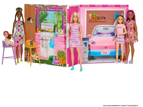 Barbie Puppenhaus mit Barbie-Puppe und Zubehörteilen zum Dekorieren