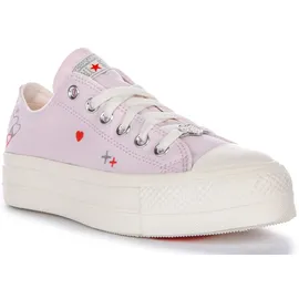 Converse Chuck Taylor All Star Lift Platform Y2K Heart Low Top Sneaker Lilla da Donna A09115C - 38 EU