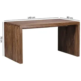 Wohnling Schreibtisch Boha Sheesham massiv / Braun