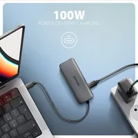 Axagon HMC-5H8K Multiport-USB-C 5Gbps hub, PD 100W, USB-C cable 15 cm