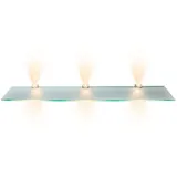 Kalb Material Für Möbel LED Glasregal Wandpaneel Hängeregal Wandboard Wandregal Regal beleuchtet, Auswahl:Set - 900mm