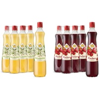 YO Sirup Holunderblüte (6 x 700 ml) – 1x Flasche ergibt bis zu 6 Liter Fertiggetränk & Sirup Himbeere (6 x 700 ml) – 1x Flasche ergibt bis zu 6 Liter Fertiggetränk